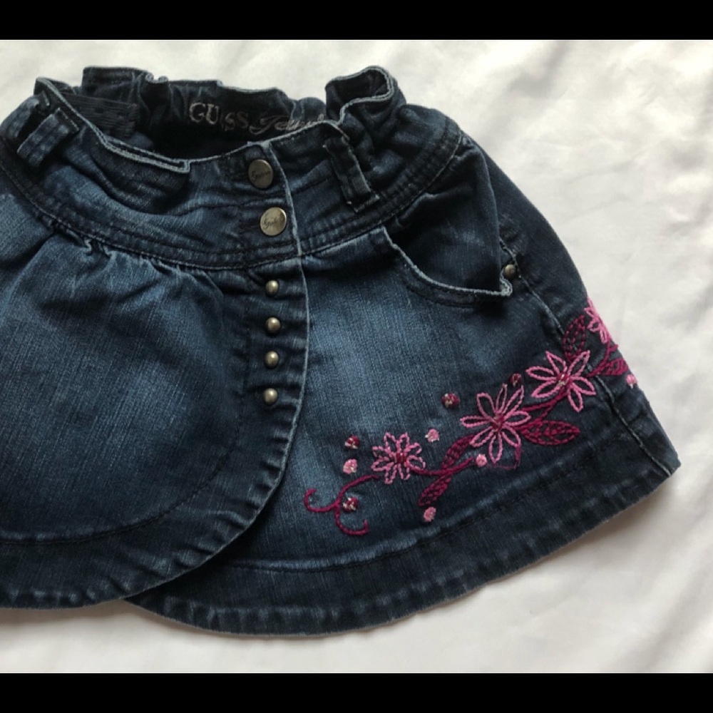Guess embroidery denim Skirt/Skort little girls